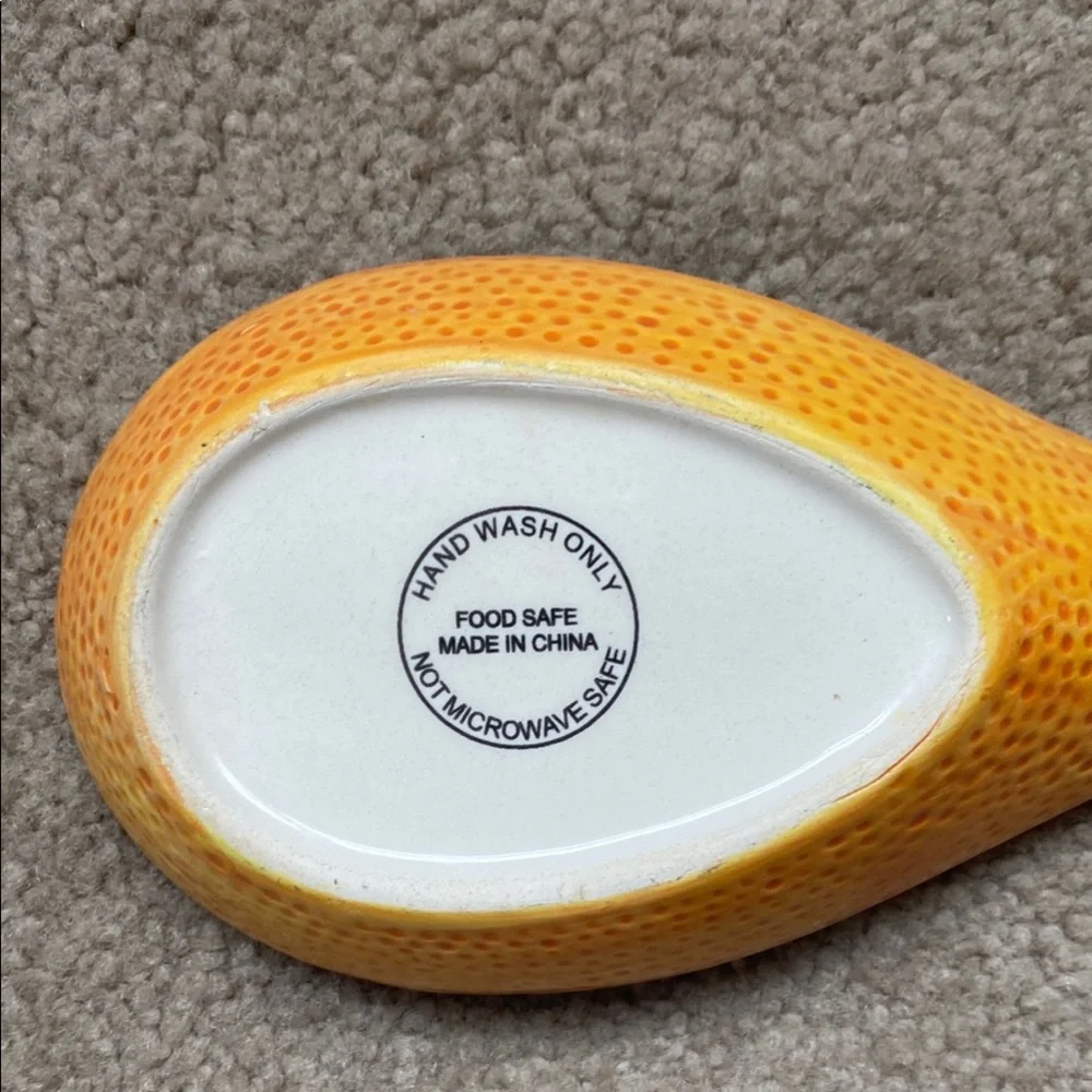 Citrus Design Ceramic Spoon Rest